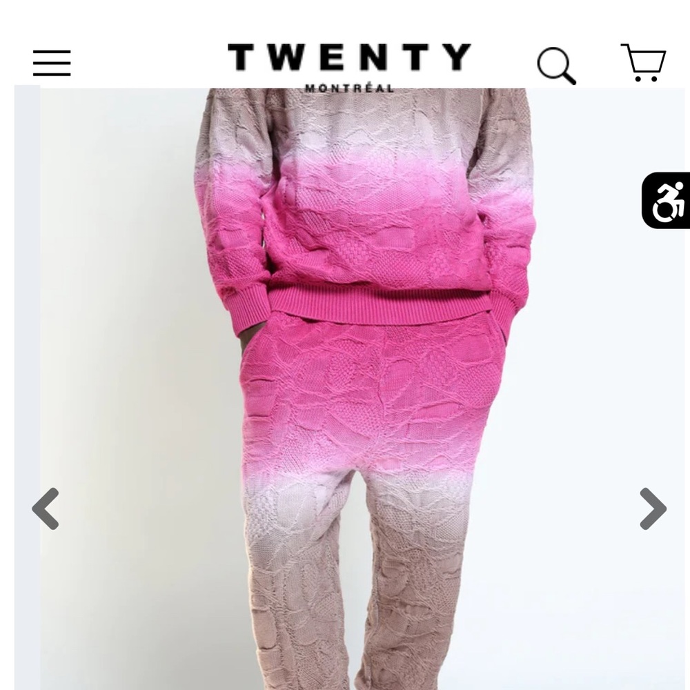 Twenty Monreal. Crossover Netting Sweater Dip Dye
Joggers